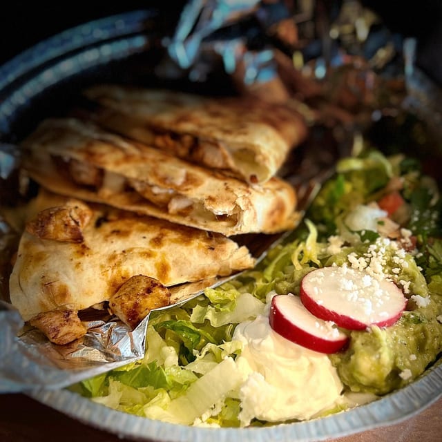 Shredded Chicken Quesadilla.